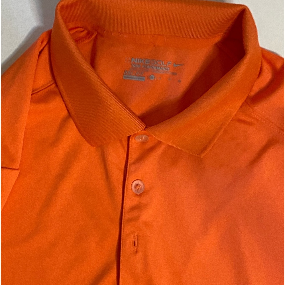 Nike Performance Tour Polo BRIGHT Orange SS XL EUC  4-4